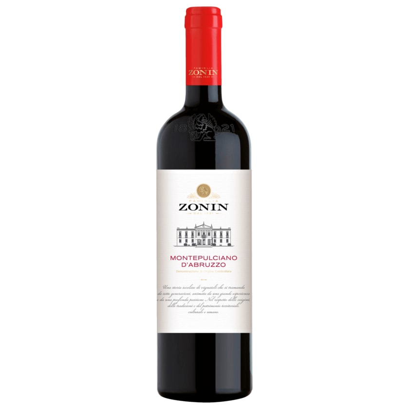 Zonin Rotwein Montepulciano d' Abruzzo trocken 0,75l